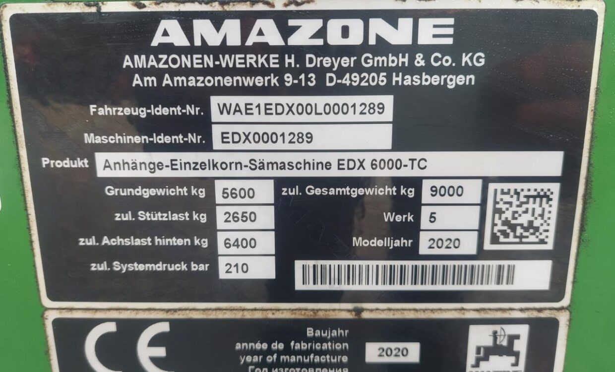 Leasing Amazone EDX 6000-TC Amazone EDX 6000-TC: φωτογραφία 15