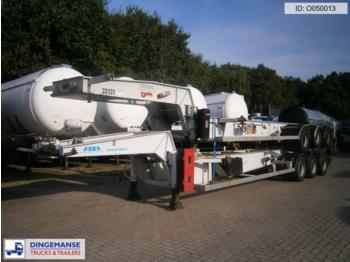 Asca 3-axle tank container trailer 20 ft. ADR/GGVS - Επικαθήμενο μεταφοράς εμπορευματοκιβωτίων/ Κινητό αμάξωμα
