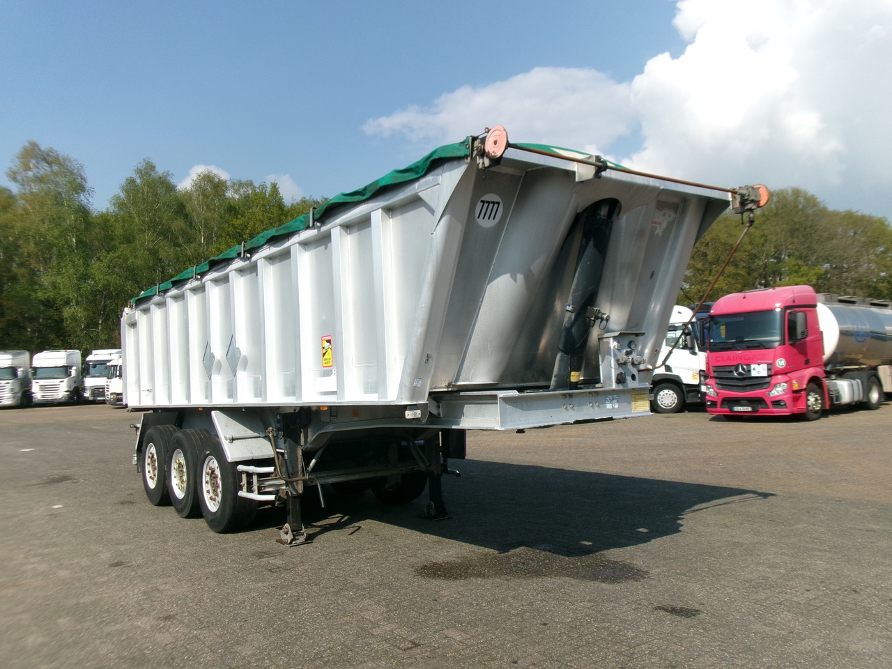 Επικαθήμενο ανατρεπόμενο Benalu Tipper trailer alu 25 m3 + tarpaulin: φωτογραφία 2