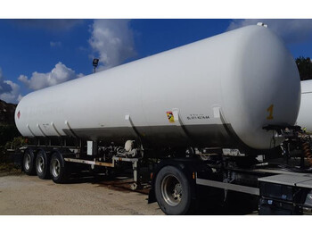 Επικαθήμενο βυτίο Burg Gas trailer 54500 liters (27 ton) 3 assen Gas, LPG, GPL, GAZ, Propane, Butane ID 3.129.  Tankcode P25BN with counter: φωτογραφία 1