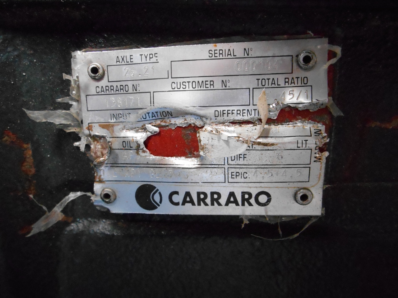 Καινούριο Εμπρός άξονας για Κατασκευή μηχανήματα Carraro 26.21 -: φωτογραφία 5