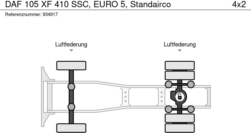 Τράκτορας DAF 105 XF 410 SSC, EURO 5, Standairco: φωτογραφία 15