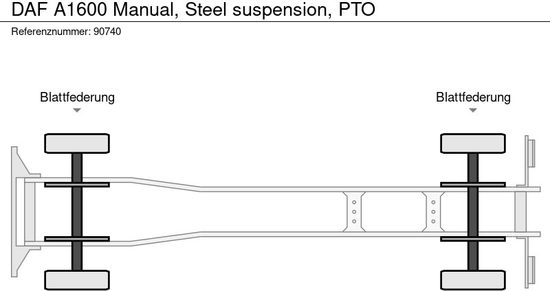 Φορτηγό ανατρεπόμενο DAF A1600 Manual, Steel suspension, PTO: φωτογραφία 8