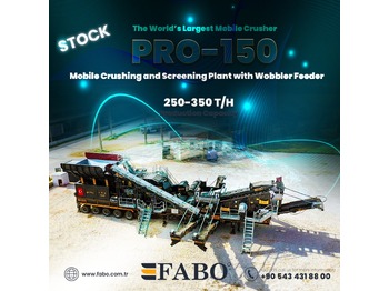 FABO PRO-150 MOBILE CRUSHING SCREENING PLANT WITH WOBBLER FEEDER |READY IN STOCK - κινητός σπαστήρας