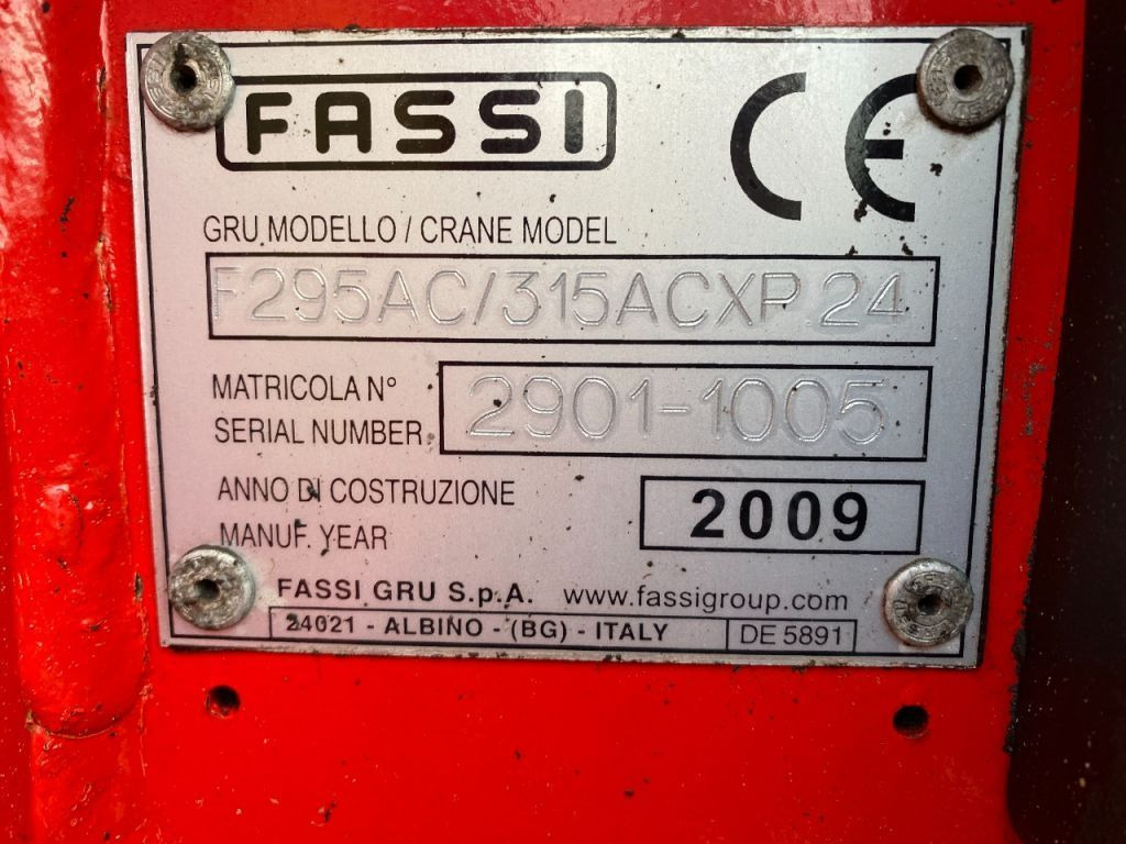 Γερανός παπαγάλος για Φορτηγό Fassi F315 A.24 + REMOTE + 4X OUTRIGGER F315ACXP: φωτογραφία 7