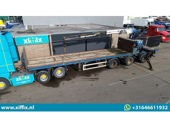 Floor 3-ass. Steenoplegger met Kennis 23 ton/mtr. Kraan  - Επικαθήμενο πλατφόρμα/ Καρότσα