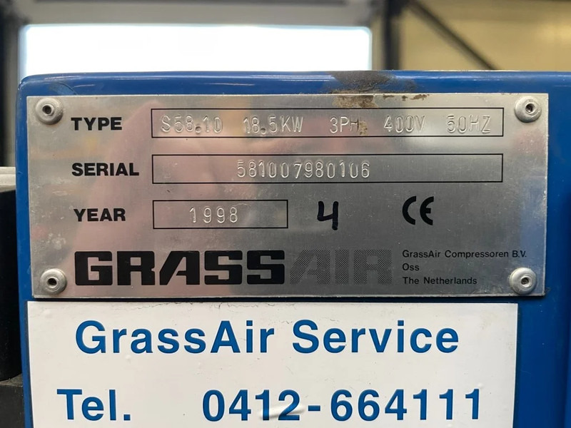 Αεροσυμπιεστής Grassair S58.10 Elektrische Schroefcompressor 18.5 kW 2500 L / min 10 Bar: φωτογραφία 4
