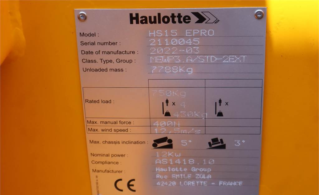 Ψαλιδωτό ανυψωτικό Haulotte HS15EPRO Valid Inspection, *Guarantee! Full Electr: φωτογραφία 7
