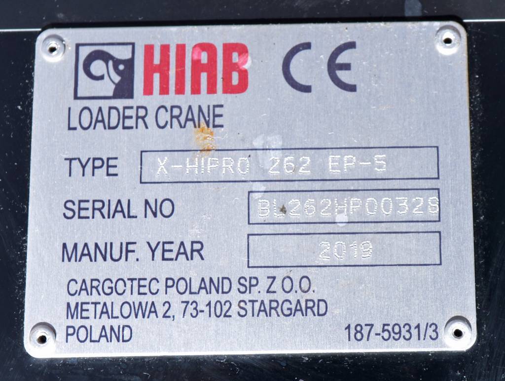 Γερανός παπαγάλος για Φορτηγό Hiab X-HIPRO 262 EP-5 CD: φωτογραφία 7