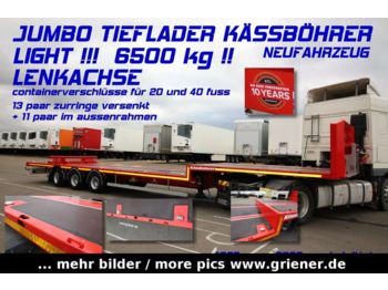 Kässbohrer JS / JUMBOPLATEAU SATTEL /BPW /LENKACHSE /LIGHT  - Επικαθήμενο πλατφόρμα/ Καρότσα