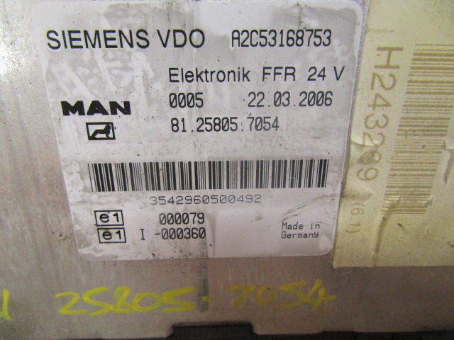 Ηλεκτρικό σύστημα για Φορτηγό MAN TGL ELECTRONIC FFR UNIT P/NO 81.25805.7054: φωτογραφία 2