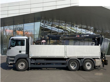 Φορτηγό με ανοιχτή καρότσα, Φορτηγό με γερανό MAN TGS 26.420 Flatbed + crane 6x2: φωτογραφία 5