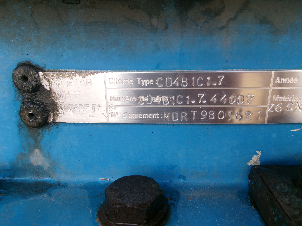 Επικαθήμενο βυτίο για τη μεταφορά χημικών ουσιών Magyar Chemical tank inox L4BH 34 m3 / 1 comp: φωτογραφία 29