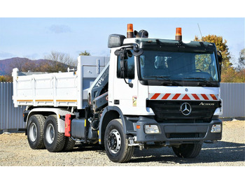 Φορτηγό με γερανό, Φορτηγό ανατρεπόμενο Mercedes-Benz ACTROS 2641 Kipper 4,90m + EFFER 110E-2S / 6x4: φωτογραφία 3