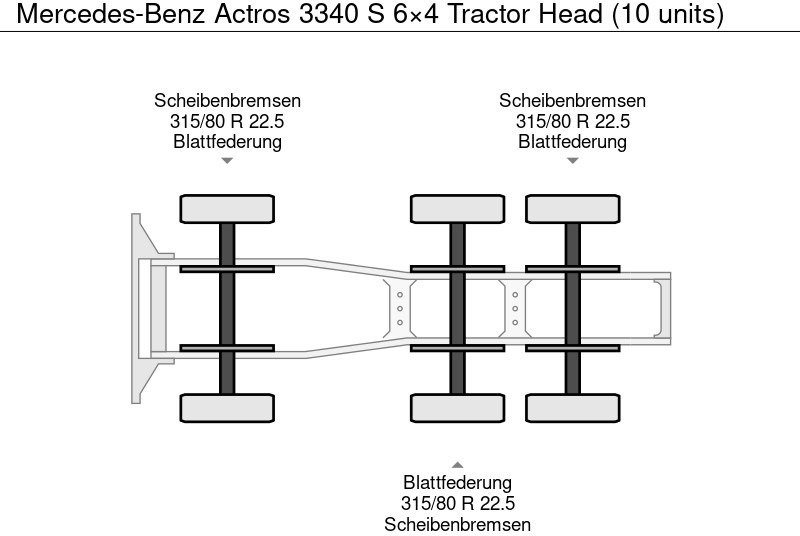 Καινούριο Τράκτορας Mercedes-Benz Actros 3340 S 6×4 Tractor Head (10 units): φωτογραφία 12
