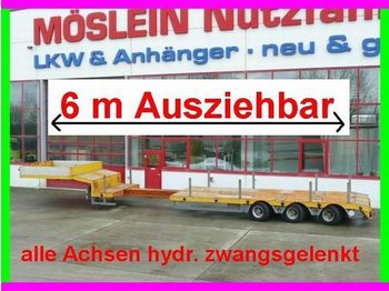 Möslein 3 Achs Tieflader, ausziehbar 6 m, alle achsen hydr. gelenkt - Επικαθήμενο με χαμηλό δάπεδο