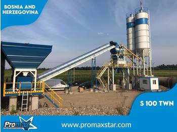 PROMAX Stationary Concrete Batching Plant S100-TWN (100m3/h) - Εργοστάσιο σκυροδέματος