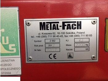  Prasa Sipma Metal Fach 2012 rok Z562 - Χορτοδετική μηχανή στρόγγυλης μπάλας