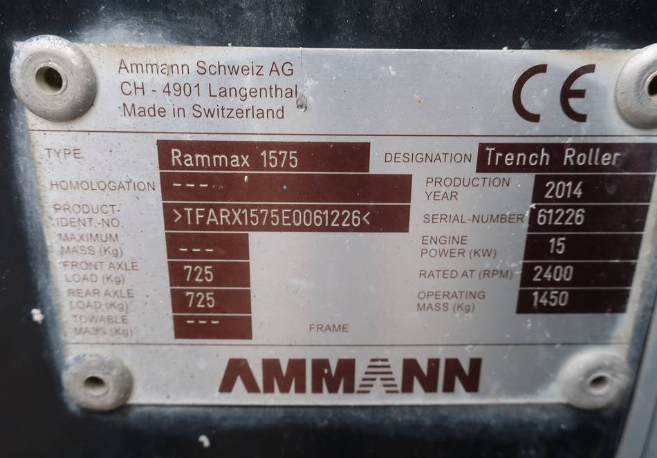 Μικρος ασφαλτικός οδοστρωτήρας Rammax 1575 Trench Compactor Roller 85cm No Remote: φωτογραφία 10