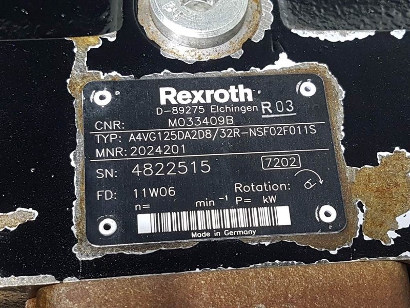 Υδραυλικό Rexroth A4VG125DA2D8/32R-M033409B / R902024201-Drive pump: φωτογραφία 5