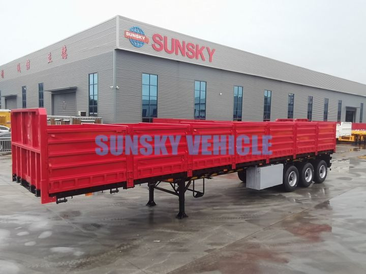 Καινούριο Επικαθήμενο πλατφόρμα/ Καρότσα για τη μεταφορά χύδηνυλικών SUNSKY 40FT drop side wall semi trailer: φωτογραφία 8