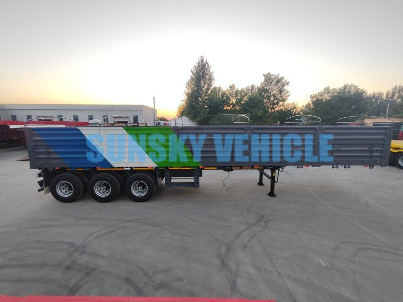 Καινούριο Επικαθήμενο πλατφόρμα/ Καρότσα για τη μεταφορά χύδηνυλικών SUNSKY 40FT drop side wall semi trailer: φωτογραφία 2