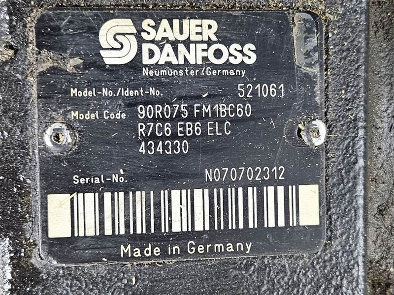 Υδραυλικό για Κατασκευή μηχανήματα Sauer Danfoss 90R075FM1BC60R7C6-Drive pump/Fahrpumpe/Rijpomp: φωτογραφία 6