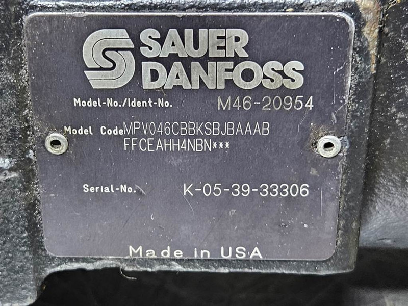 Υδραυλικό για Κατασκευή μηχανήματα Sauer Danfoss MPV046CBBK-M46-20954-Drive pump/Fahrpumpe/Rijpomp: φωτογραφία 7