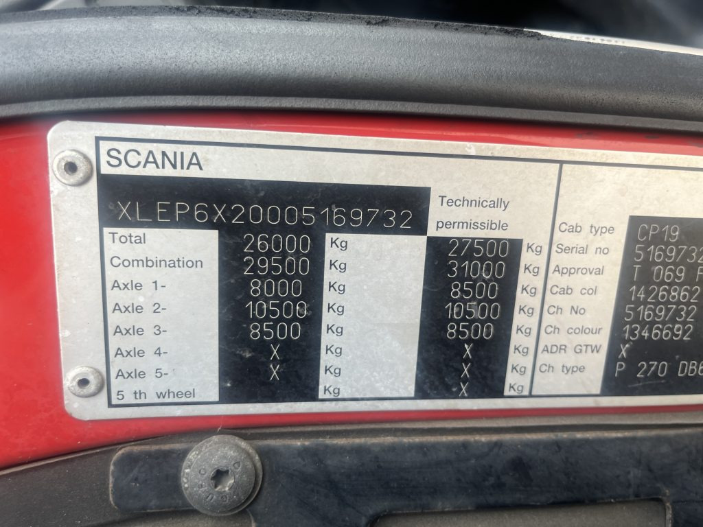 Φορτηγό μουσαμάς Scania P270 6x2 Curtain side.: φωτογραφία 6