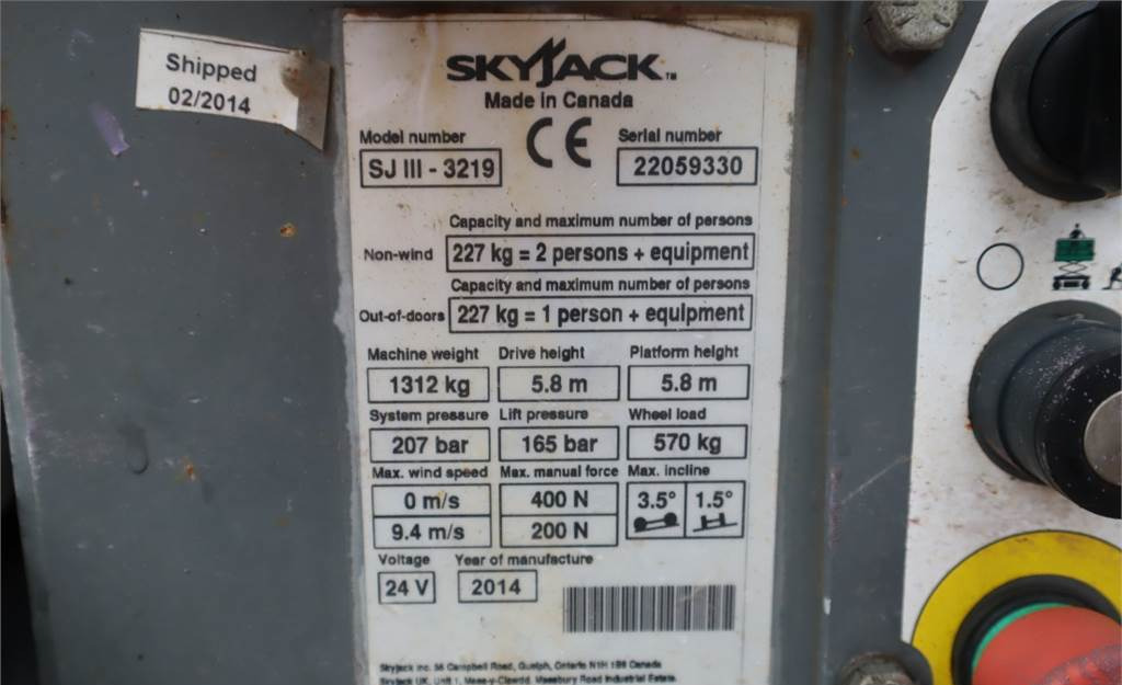 Ψαλιδωτό ανυψωτικό SkyJack SJ3219 Electric, 8m Working Height, 227kg Capacity: φωτογραφία 13
