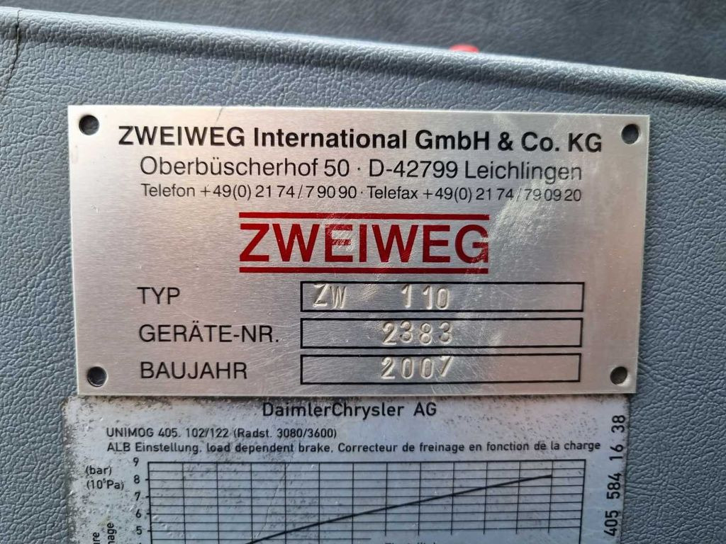 Φορτηγό Unimog Mercedes-Benz U400 4x4 Zweiweg ZW 110 Railway: φωτογραφία 9