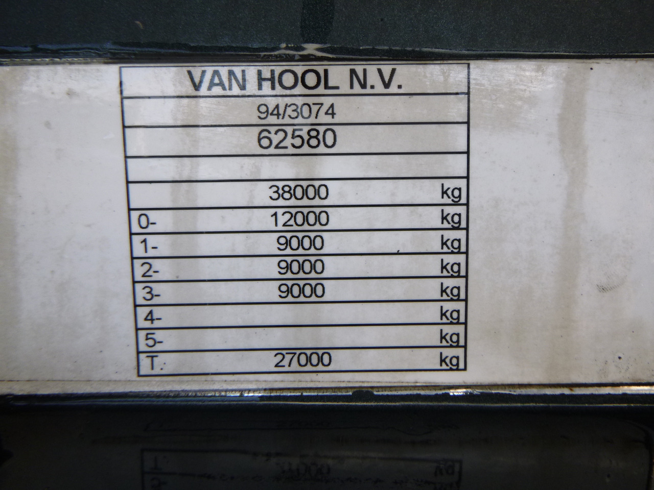 Επικαθήμενο βυτίο για τη μεταφορά χημικών ουσιών Van Hool Chemical tank inox 30 m3 / 1 comp ADR 12/03/2024: φωτογραφία 23