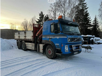 Φορτηγό με ανοιχτή καρότσα, Φορτηγό με γερανό Volvo FM 400 6*2 Crane Truck with tiltable flatbed + Pal: φωτογραφία 2