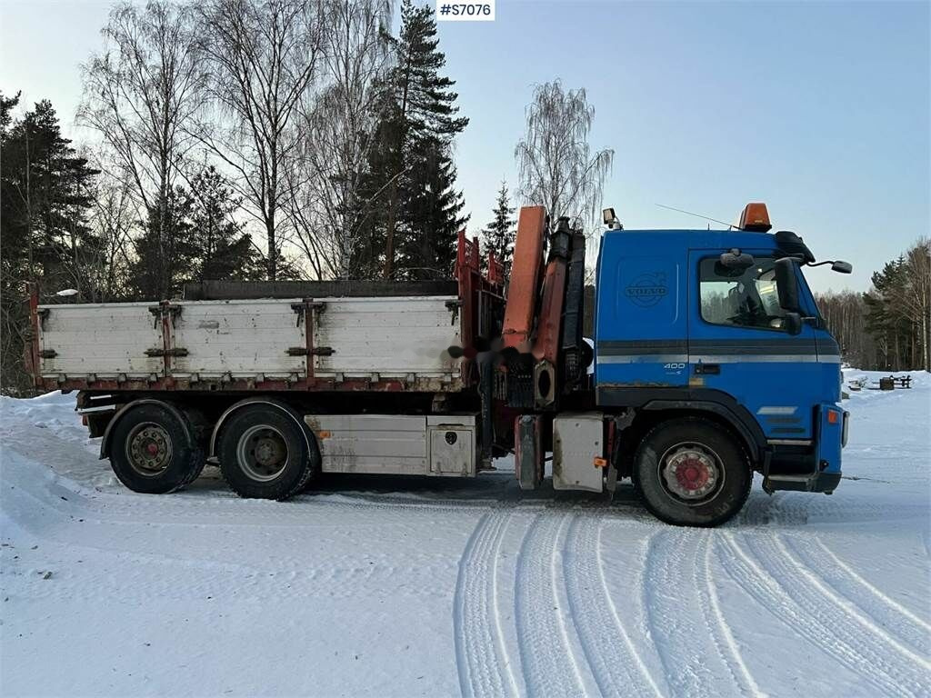 Φορτηγό με ανοιχτή καρότσα, Φορτηγό με γερανό Volvo FM 400 6*2 Crane Truck with tiltable flatbed + Pal: φωτογραφία 42