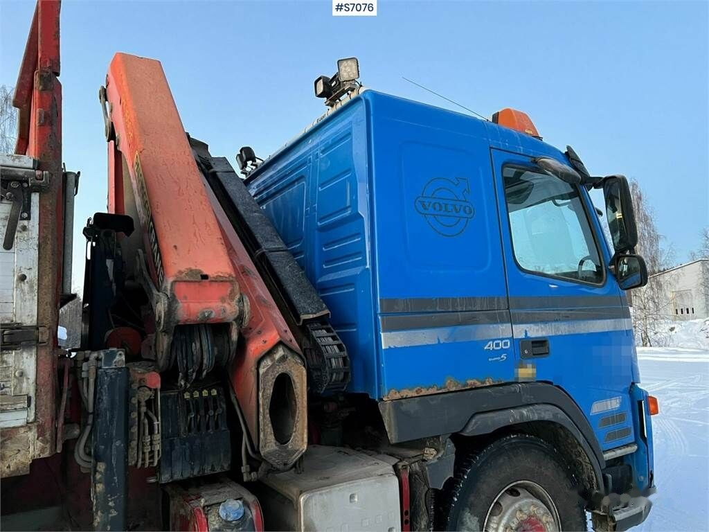 Φορτηγό με ανοιχτή καρότσα, Φορτηγό με γερανό Volvo FM 400 6*2 Crane Truck with tiltable flatbed + Pal: φωτογραφία 35