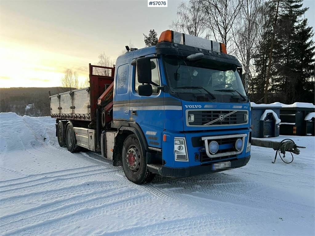 Φορτηγό με ανοιχτή καρότσα, Φορτηγό με γερανό Volvo FM 400 6*2 Crane Truck with tiltable flatbed + Pal: φωτογραφία 44