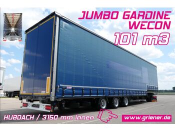 Wecon JUMBO GARDINENSATTEL /MEGA 101m3 /MASCHINENTRANS  - Τρέιλερ κουρτίνα