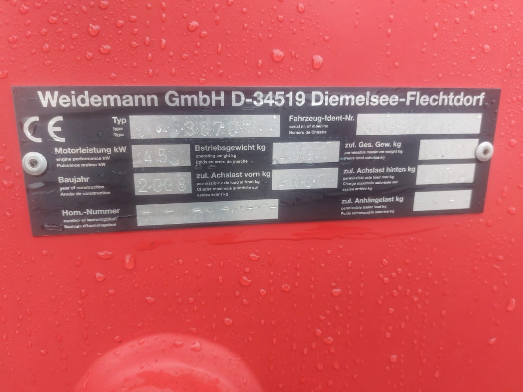 Ελαστιχοφόρος φορτωτής Weidemann 3070 CX 60 LP: φωτογραφία 3
