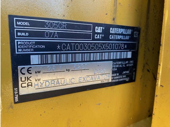 Μίνι εκσκαφέας Cat 305 CR: φωτογραφία 5