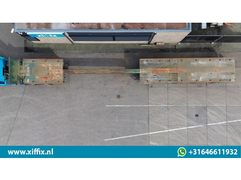 Επικαθήμενο πλατφόρμα/ Καρότσα Broshuis 3-ass. Vlakke uitschuifbare Mega oplegger / 3x gestuurd: φωτογραφία 3