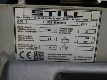 Παλετοφόρο STILL ECU16: φωτογραφία 2