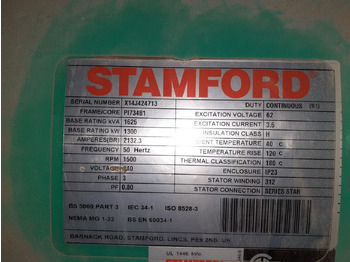 Καινούριο Βιομηχανική γεννήτρια Stamford Generator Nowy1300 KW 1650 KVA STAMFORD CUMMINS: φωτογραφία 5