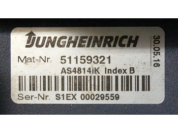 Ηλεκτρονική μονάδα ελέγχου για Ανυψωτικό μηχάνημα Jungheinrich 51159321 | Rij/hef regeling drive/lifting controller AS4814Ik Index: φωτογραφία 2 Ηλεκτρονική μονάδα ελέγχου για Ανυψωτικό μηχάνημα Jungheinrich 51159321 | Rij/hef regeling drive/lifting controller AS4814Ik Index: φωτογραφία 2