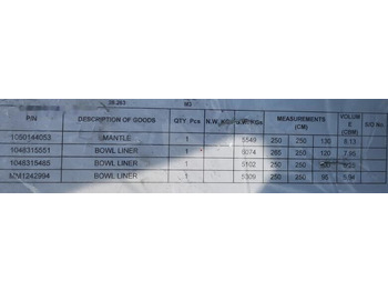 Καινούριο Κωνικός θραυστήρας Metso HP200,HP300,HP400,HP500 Mantle and Bowl Liner: φωτογραφία 2 Καινούριο Κωνικός θραυστήρας Metso HP200,HP300,HP400,HP500 Mantle and Bowl Liner: φωτογραφία 2