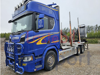 Φορτηγό ξυλείας, Φορτηγό με γερανό Scania R650: φωτογραφία 5