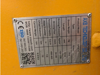 Καινούριο Υδραυλικό σφυρί για Κατασκευή μηχανήματα AXB BKR: φωτογραφία 4 Καινούριο Υδραυλικό σφυρί για Κατασκευή μηχανήματα AXB BKR: φωτογραφία 4