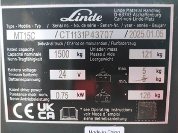 Παλετοφόρο Linde MT15C: φωτογραφία 5 Παλετοφόρο Linde MT15C: φωτογραφία 5