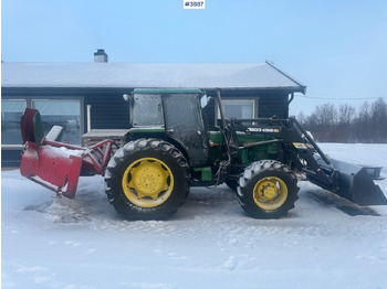 Τρακτέρ 1987 John Deere Power Synchron 2450 4x4 w/ Quicke 4300 front loader, snow blower and gravel bucket. WATCH VIDEO.: φωτογραφία 2