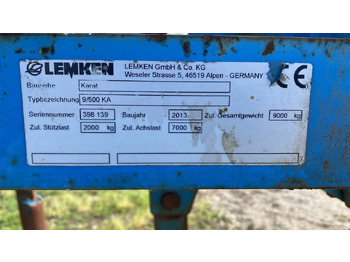 Leasing LEMKEN COLTIVATORE KARAT 9/500 KA LEMKEN COLTIVATORE KARAT 9/500 KA: φωτογραφία 4