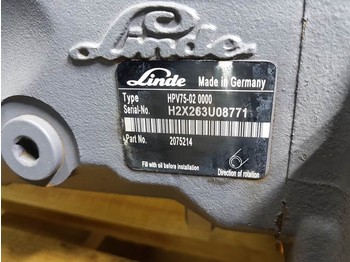 Υδραυλικό Vögele 2075214-Linde HPV75-02 0000-Drive pump/Fahrpumpe: φωτογραφία 3